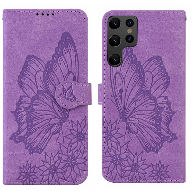 Custodia per telefono in pelle a vibrazione orizzontale con goffratura con farfalle retrò al tatto, For Samsung Galaxy S23+ 5G, For Samsung Galaxy S23 Ultra 5G, For OPPO A17, For OPPO A57 5G