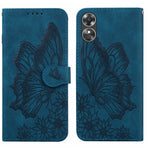 Custodia per telefono in pelle a vibrazione orizzontale con goffratura con farfalle retrò al tatto, For Samsung Galaxy S23+ 5G, For Samsung Galaxy S23 Ultra 5G, For OPPO A17, For OPPO A57 5G