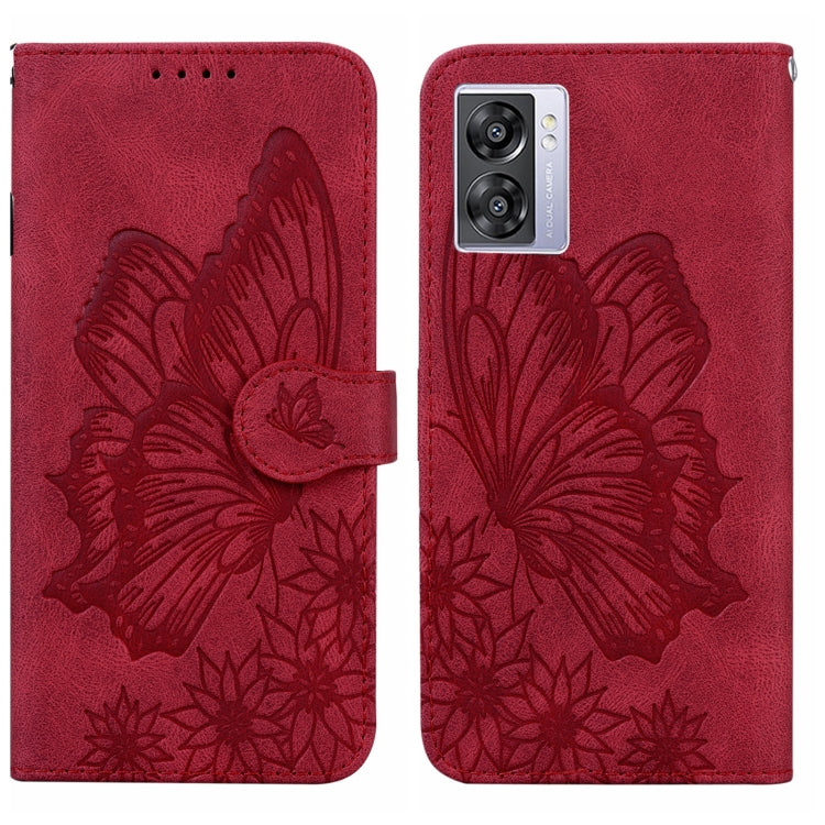 Custodia per telefono in pelle a vibrazione orizzontale con goffratura con farfalle retrò al tatto, For Samsung Galaxy S23+ 5G, For Samsung Galaxy S23 Ultra 5G, For OPPO A17, For OPPO A57 5G