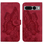 Custodia per telefono in pelle a vibrazione orizzontale con goffratura con farfalle retrò al tatto, For Google Pixel 7 5G, For Google Pixel 7 Pro 5G, For Xiaomi Redmi A1, For Xiaomi Poco M4 5G