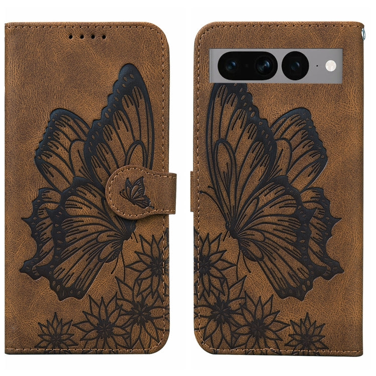 Custodia per telefono in pelle a vibrazione orizzontale con goffratura con farfalle retrò al tatto, For Google Pixel 7 5G, For Google Pixel 7 Pro 5G, For Xiaomi Redmi A1, For Xiaomi Poco M4 5G