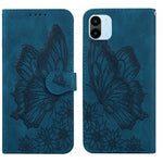 Custodia per telefono in pelle a vibrazione orizzontale con goffratura con farfalle retrò al tatto, For Google Pixel 7 5G, For Google Pixel 7 Pro 5G, For Xiaomi Redmi A1, For Xiaomi Poco M4 5G