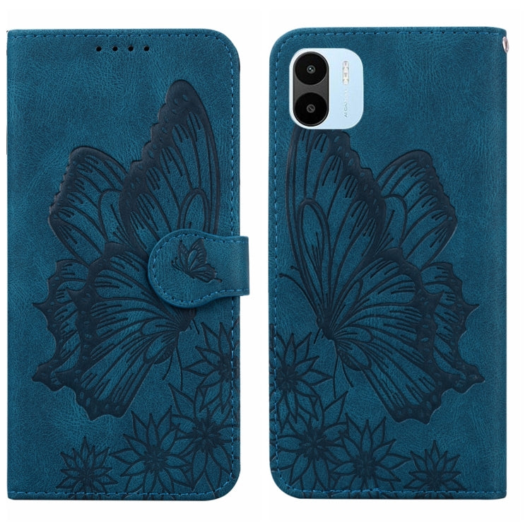 Custodia per telefono in pelle a vibrazione orizzontale con goffratura con farfalle retrò al tatto, For Google Pixel 7 5G, For Google Pixel 7 Pro 5G, For Xiaomi Redmi A1, For Xiaomi Poco M4 5G