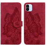 Custodia per telefono in pelle a vibrazione orizzontale con goffratura con farfalle retrò al tatto, For Google Pixel 7 5G, For Google Pixel 7 Pro 5G, For Xiaomi Redmi A1, For Xiaomi Poco M4 5G