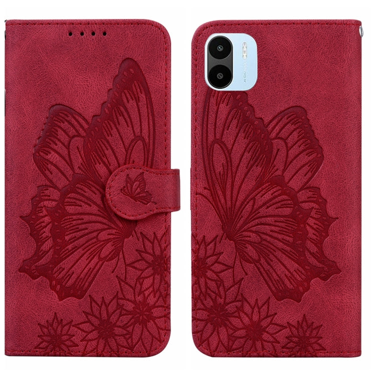 Custodia per telefono in pelle a vibrazione orizzontale con goffratura con farfalle retrò al tatto, For Google Pixel 7 5G, For Google Pixel 7 Pro 5G, For Xiaomi Redmi A1, For Xiaomi Poco M4 5G