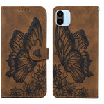 Custodia per telefono in pelle a vibrazione orizzontale con goffratura con farfalle retrò al tatto, For Google Pixel 7 5G, For Google Pixel 7 Pro 5G, For Xiaomi Redmi A1, For Xiaomi Poco M4 5G