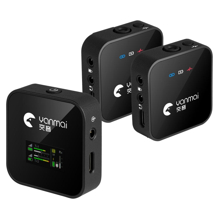Microfono lavalier wireless Yanmai GF525 con display LED