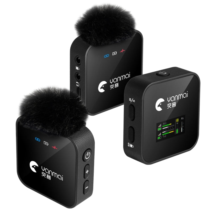 Microfono lavalier wireless Yanmai GF525 con display LED