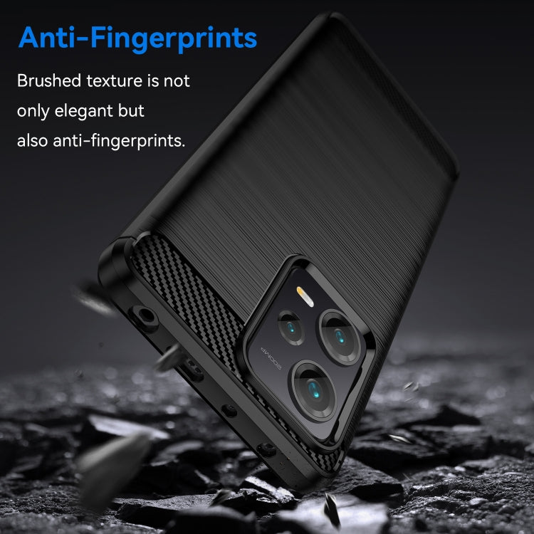 Custodia in TPU in fibra di carbonio con trama spazzolata, For Xiaomi Redmi Note 12 Explorer