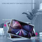 Custodia in pelle per tablet con supporto per rotazione a 360 gradi in acrilico, For Honor Tablet V7 Pro, For Honor Pad 8 12 inch 2022, For Xiaomi Pad 5 / 5 Pro, For Xiaomi Pad 5 Pro 12.4