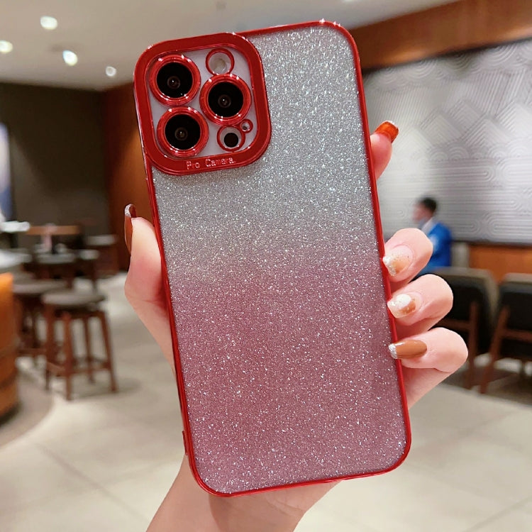 Custodia per telefono in TPU con glitter a colori sfumati ad alta trasparenza, For iPhone 12 mini, For iPhone 12