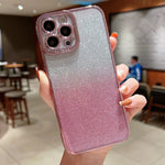 Custodia per telefono in TPU con glitter a colori sfumati ad alta trasparenza, For iPhone 12 mini, For iPhone 12