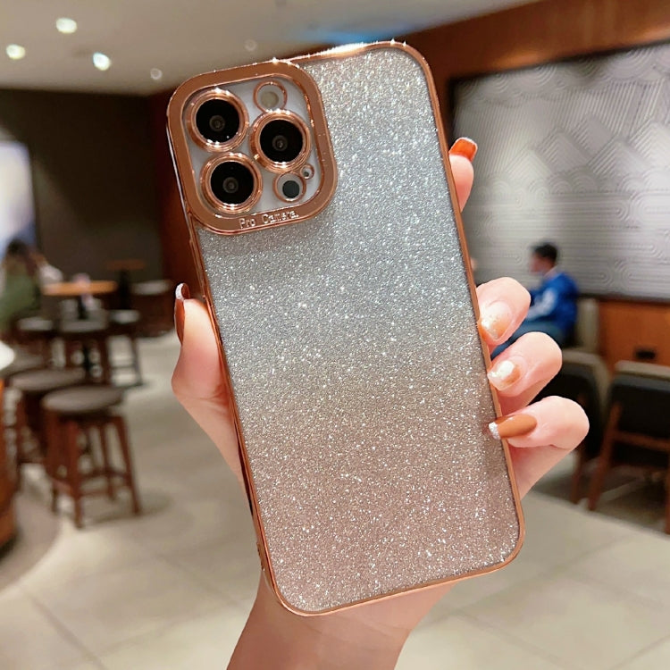 Custodia per telefono in TPU con glitter a colori sfumati ad alta trasparenza, For iPhone 14 Plus, For iPhone 14 Pro Max