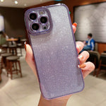 Custodia per telefono in TPU con glitter a colori sfumati ad alta trasparenza, For iPhone 14 Plus, For iPhone 14 Pro Max