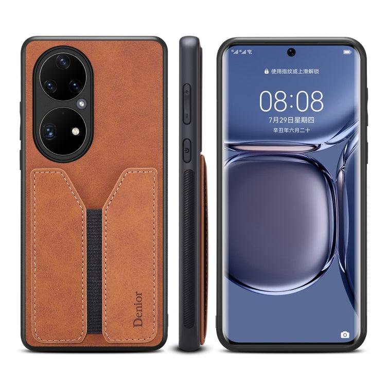 Denior DV Elastic Card PU Custodia per telefono con cover posteriore, For Huawei Mate 50, For Huawei Mate 50 Pro, For Huawei P50, For Huawei P50 Pro, For Huawei Mate 40, For Huawei Mate 40 Pro