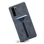 Denior DV Elastic Card PU Custodia per telefono con cover posteriore, For Huawei P30 Pro, For Huawei P30 Lite