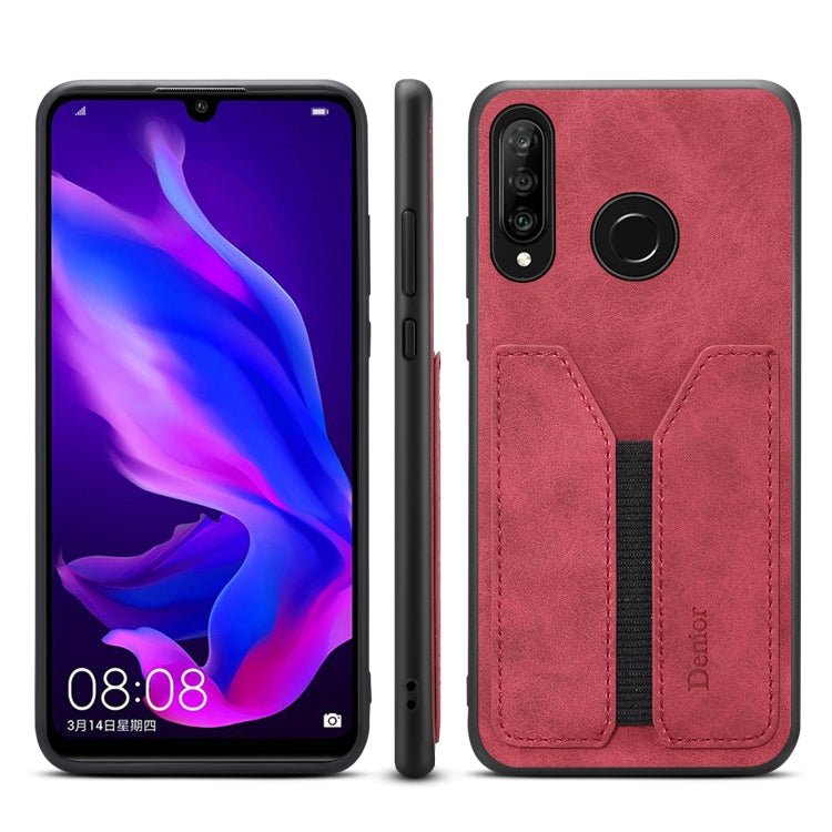 Denior DV Elastic Card PU Custodia per telefono con cover posteriore, For Huawei P30 Pro, For Huawei P30 Lite