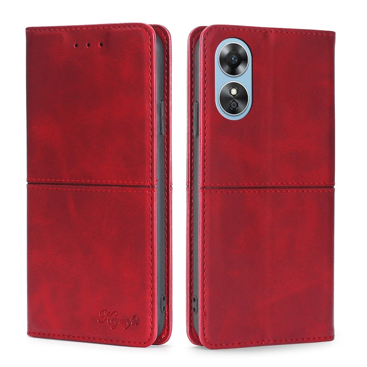 Custodia per telefono in pelle magnetica con trama di mucca, For OPPO A17, For Realme C33 4G, For vivo T1 Snapdragon 680/iQOO Z6 44W, For vivo V25 5G/V25e 5G
