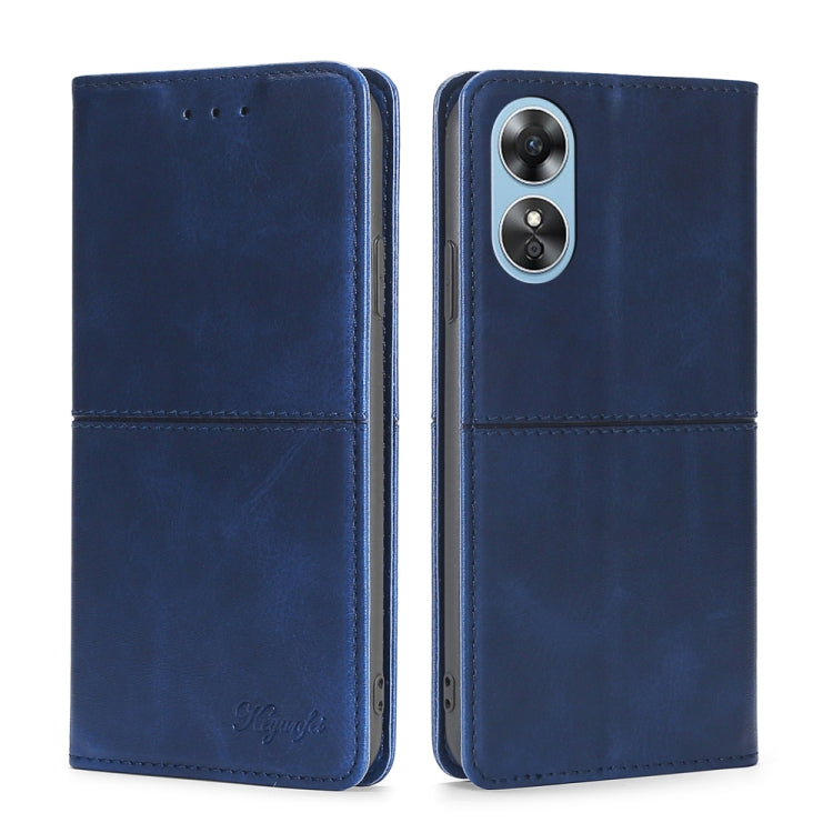 Custodia per telefono in pelle magnetica con trama di mucca, For OPPO A17, For Realme C33 4G, For vivo T1 Snapdragon 680/iQOO Z6 44W, For vivo V25 5G/V25e 5G