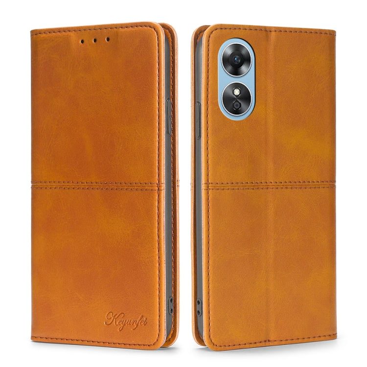 Custodia per telefono in pelle magnetica con trama di mucca, For OPPO A17, For Realme C33 4G, For vivo T1 Snapdragon 680/iQOO Z6 44W, For vivo V25 5G/V25e 5G