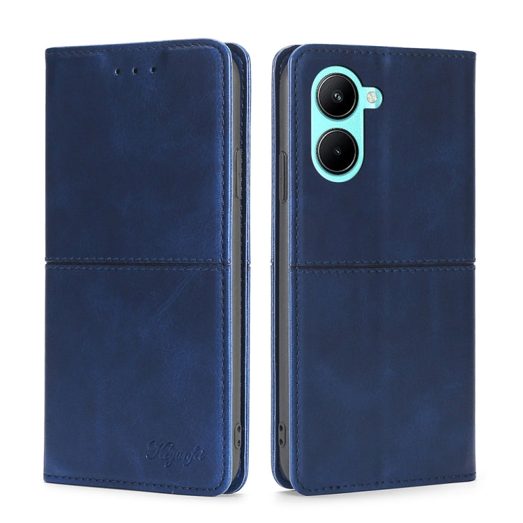 Custodia per telefono in pelle magnetica con trama di mucca, For OPPO A17, For Realme C33 4G, For vivo T1 Snapdragon 680/iQOO Z6 44W, For vivo V25 5G/V25e 5G