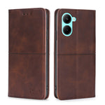 Custodia per telefono in pelle magnetica con trama di mucca, For OPPO A17, For Realme C33 4G, For vivo T1 Snapdragon 680/iQOO Z6 44W, For vivo V25 5G/V25e 5G