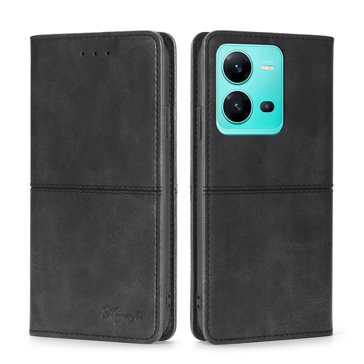 Custodia per telefono in pelle magnetica con trama di mucca, For OPPO A17, For Realme C33 4G, For vivo T1 Snapdragon 680/iQOO Z6 44W, For vivo V25 5G/V25e 5G