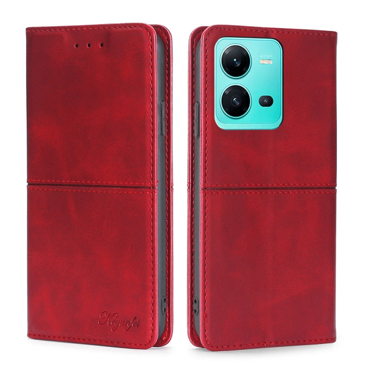 Custodia per telefono in pelle magnetica con trama di mucca, For OPPO A17, For Realme C33 4G, For vivo T1 Snapdragon 680/iQOO Z6 44W, For vivo V25 5G/V25e 5G