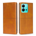 Custodia per telefono in pelle magnetica con trama di mucca, For OPPO A17, For Realme C33 4G, For vivo T1 Snapdragon 680/iQOO Z6 44W, For vivo V25 5G/V25e 5G