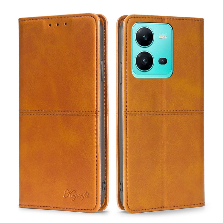 Custodia per telefono in pelle magnetica con trama di mucca, For OPPO A17, For Realme C33 4G, For vivo T1 Snapdragon 680/iQOO Z6 44W, For vivo V25 5G/V25e 5G