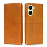 Custodia per telefono in pelle magnetica con trama di mucca, For vivo Y16 4G/Y02s 4G, For Xiaomi Civi 2 5G, For Xiaomi Poco M5 4G