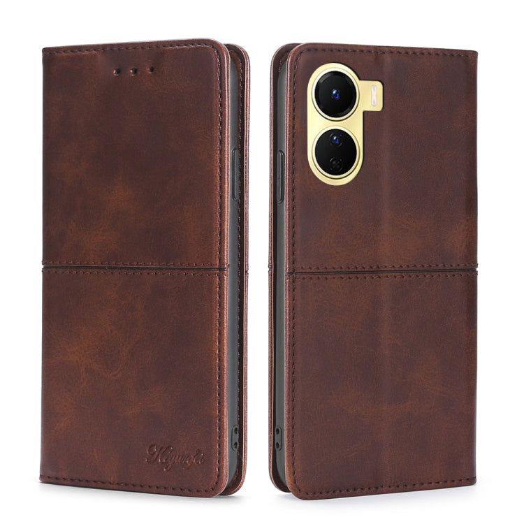 Custodia per telefono in pelle magnetica con trama di mucca, For vivo Y16 4G/Y02s 4G, For Xiaomi Civi 2 5G, For Xiaomi Poco M5 4G