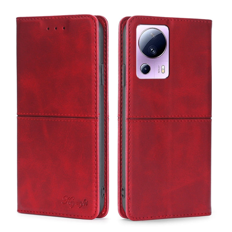 Custodia per telefono in pelle magnetica con trama di mucca, For vivo Y16 4G/Y02s 4G, For Xiaomi Civi 2 5G, For Xiaomi Poco M5 4G
