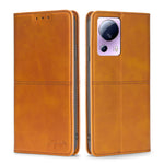 Custodia per telefono in pelle magnetica con trama di mucca, For vivo Y16 4G/Y02s 4G, For Xiaomi Civi 2 5G, For Xiaomi Poco M5 4G