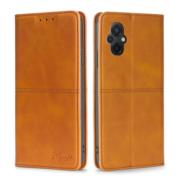 Custodia per telefono in pelle magnetica con trama di mucca, For vivo Y16 4G/Y02s 4G, For Xiaomi Civi 2 5G, For Xiaomi Poco M5 4G