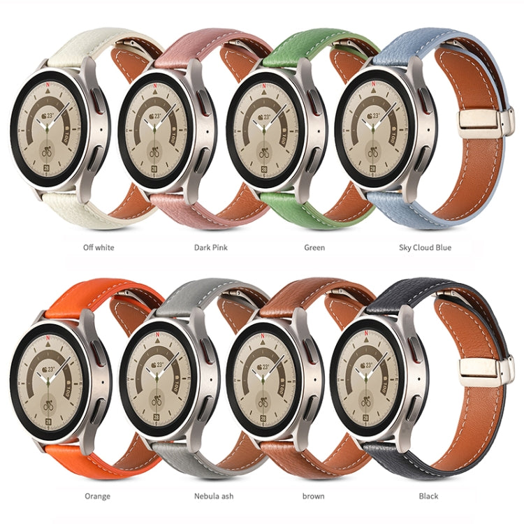 Cinturino per orologio in vera pelle con fibbia pieghevole, For Samsung Galaxy Watch 5