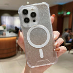Custodia per telefono antiurto in acrilico glitterato a colori sfumati MagSafe, For iPhone 14, For iPhone 13 Pro Max, For iPhone 13 Pro