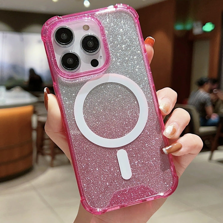 Custodia per telefono antiurto in acrilico glitterato a colori sfumati MagSafe, For iPhone 14, For iPhone 13 Pro Max, For iPhone 13 Pro
