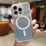 Custodia per telefono antiurto in acrilico glitterato a colori sfumati MagSafe, For iPhone 14, For iPhone 13 Pro Max, For iPhone 13 Pro