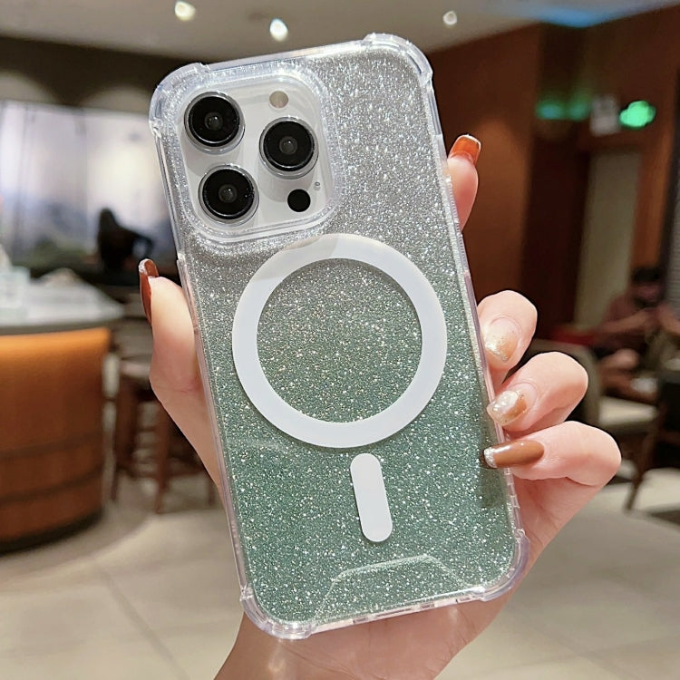Custodia per telefono antiurto in acrilico glitterato a colori sfumati MagSafe, For iPhone 13, For iPhone 12 Pro Max, For iPhone 12 / 12 Pro