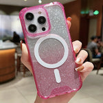 Custodia per telefono antiurto in acrilico glitterato a colori sfumati MagSafe, For iPhone 11 Pro Max, For iPhone 11 Pro, For iPhone 11