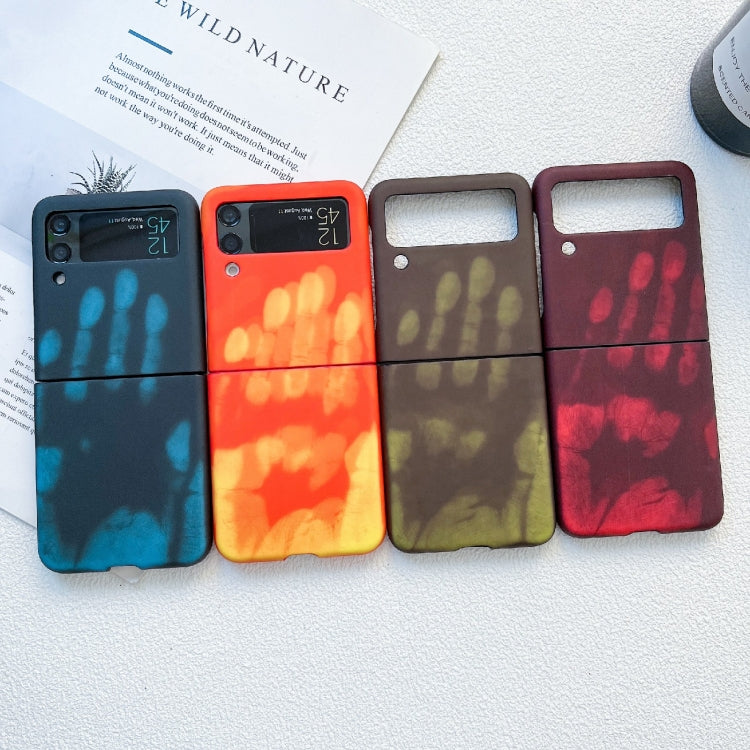 Custodia protettiva in silicone sensibile al calore, For Samsung Galaxy Z Flip3 5G, For Samsung Galaxy Z Flip4