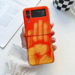 Custodia protettiva in silicone sensibile al calore, For Samsung Galaxy Z Flip3 5G, For Samsung Galaxy Z Flip4