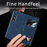 Custodia per cellulare in pelle Flip con vista finestra matura, For Samsung Galaxy Z Fold4, For Samsung Galaxy Z Fold3 5G