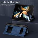 Custodia per cellulare in pelle Flip con vista finestra matura, For Samsung Galaxy Z Fold4, For Samsung Galaxy Z Fold3 5G