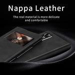 Custodia per cellulare in pelle Flip con vista finestra matura, For Samsung Galaxy Z Fold2 5G