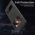 Custodia per cellulare in pelle Flip con vista finestra matura, For Samsung Galaxy Z Fold2 5G
