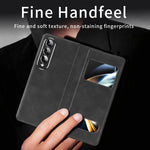 Custodia per cellulare in pelle Flip con vista finestra matura, For Samsung Galaxy Z Fold2 5G