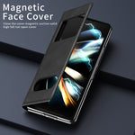 Custodia per cellulare in pelle Flip con vista finestra matura, For Samsung Galaxy Z Fold2 5G