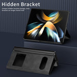 Custodia per cellulare in pelle Flip con vista finestra matura, For Samsung Galaxy Z Fold2 5G